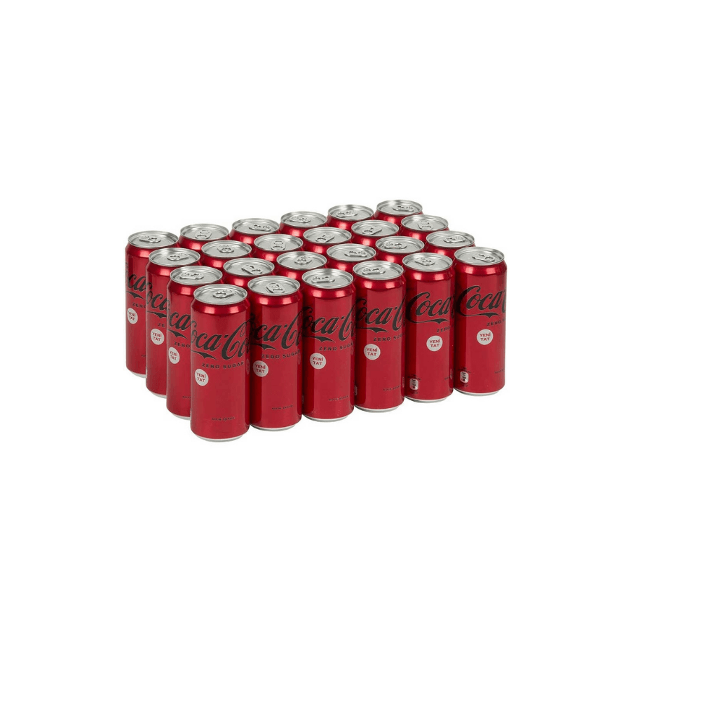 Coca Cola Zero Kutu 330 ml koli (24 Adet)