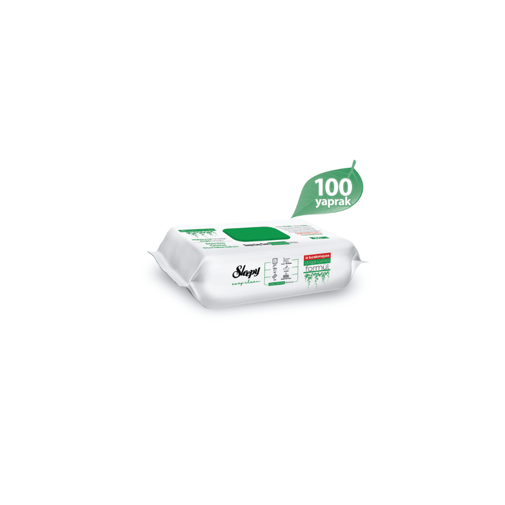 Sleepy Easy Clean Beyaz Sabun Katkılı Yüzey Temizlik Havlusu 100 Yaprak
