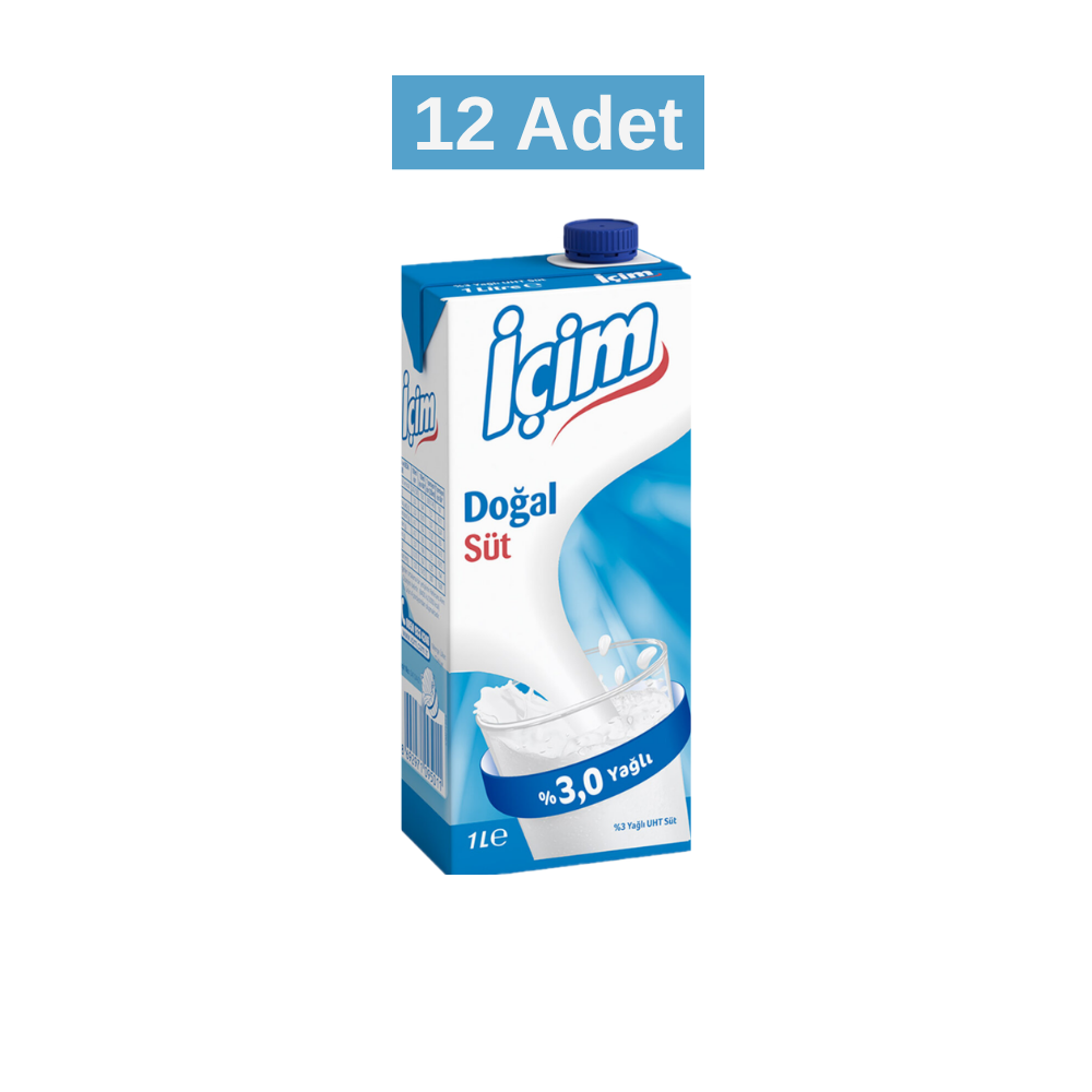 İçim Süt Tam Yağlı 1 Litre  (12 Adet)