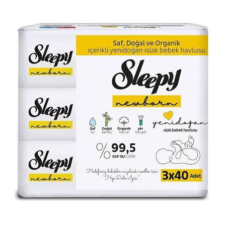 Sleepy Islak Havlu (3x40) Yenidoğan